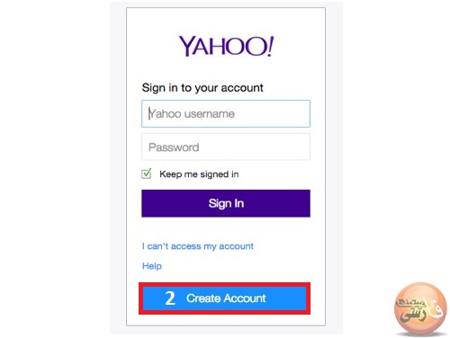 ایجاد ایمیل Yahoo در مهرماه 93 بخش دوم صفحه Sign In