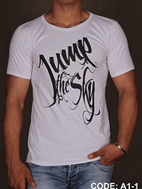 تی شرت مردانه زیگزاگ طرح Jump