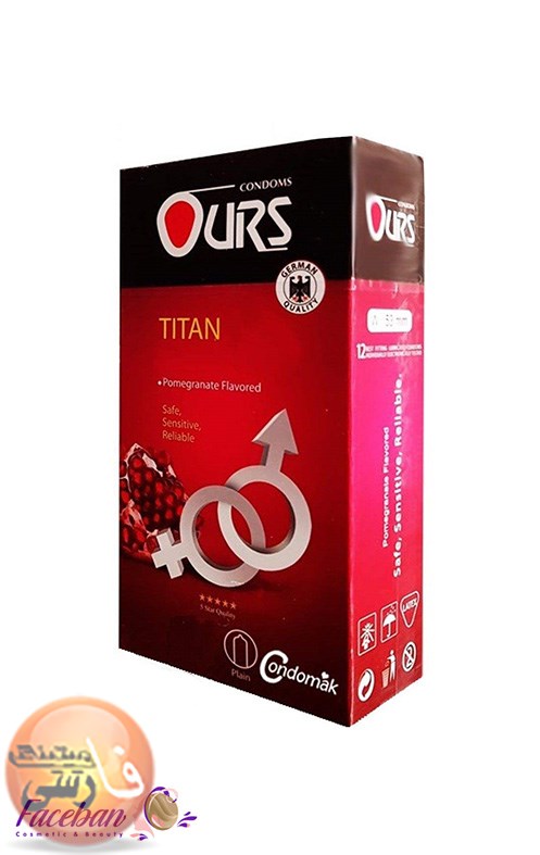 کاندوم تنگ کننده انار اورز OURS مدل Titan بسته 12 عددي