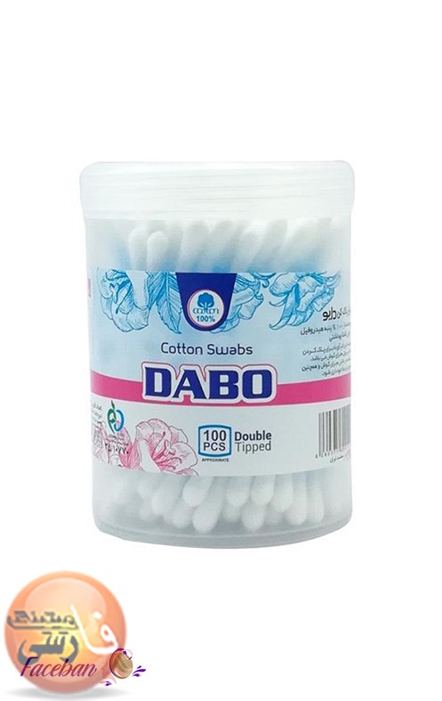 گوش پاک کن دابو DABO بسته 100 عددي گوش پاک کن گوش پاک کن دابو گوش پاک کن بهداشتي