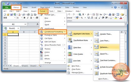 شرط گذاری در سلول های اکسل با گزینه Conditional Formatting