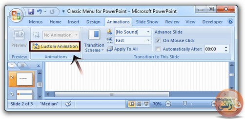 آموزش گزینه های تب Animations در نرم افزار پاور پوینت