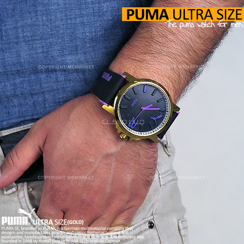 ساعت پوما-ساعت مچی طلایی-puma ultra size-ساعت ضد آب-خرید ساعت پوما الترا سایز