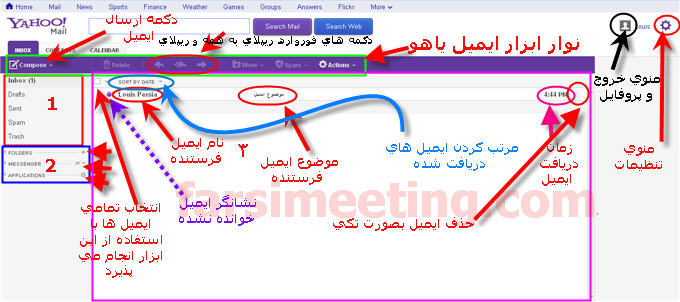 ارسال ایمیل-ersal email-آموزش ارسال ایمیل-Amoozesh ersal email-ایمیل یاهو-اتچ کردن فایل-attach files